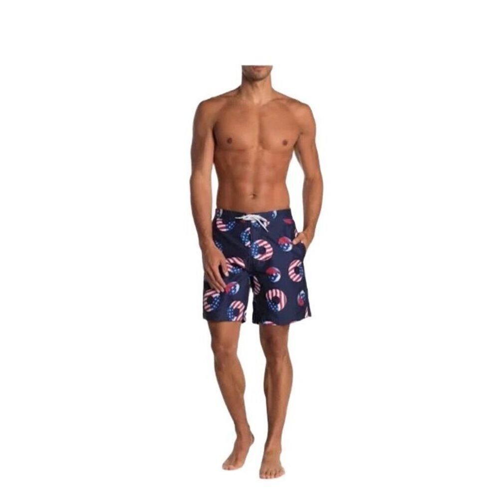 Summer Swimsuit Trunks Surf Swim Swami American Flag Print Swim trunks XL